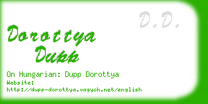 dorottya dupp business card